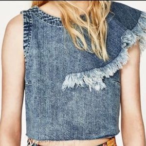 Zara Denim Crop Top